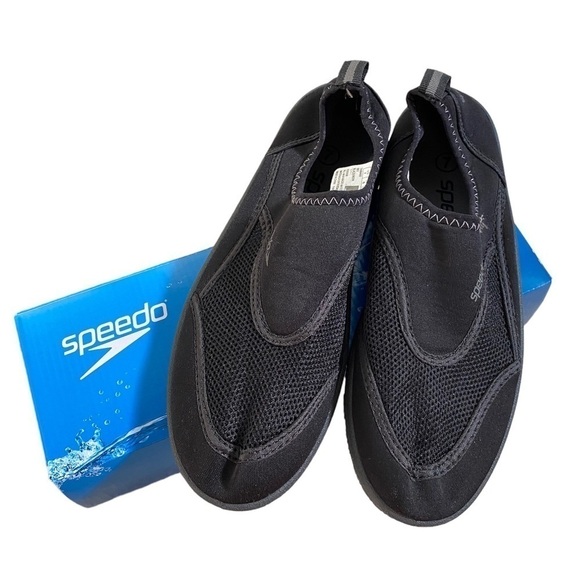 Speedo New Men’s Size 7 Surfwalker 2 Black Slip-On Water Outdoor Shoes NIB - Picture 2 of 12